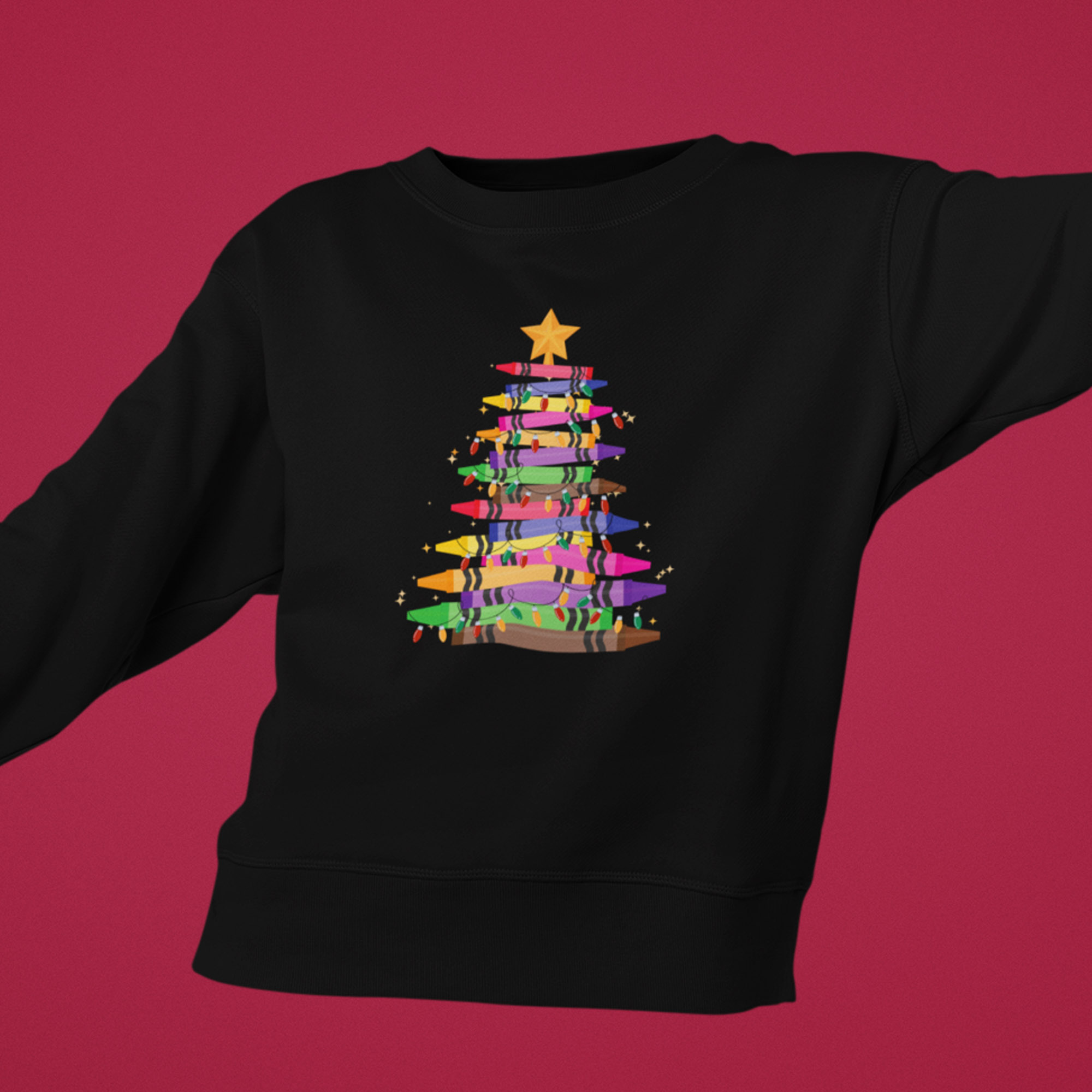 Crayon Christmas Tree Jumper
