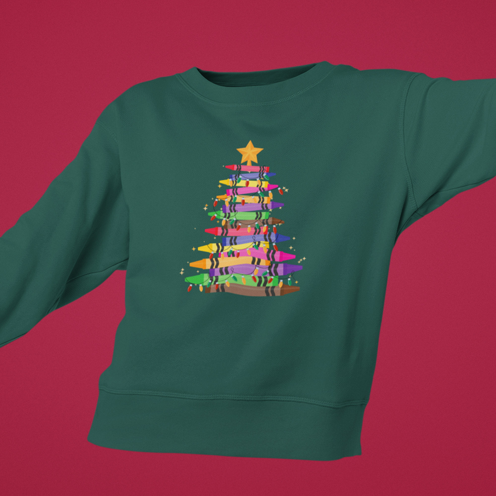 Crayon Christmas Tree Jumper