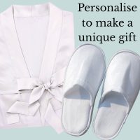Personalise - 4 Robe and slipper bridal set