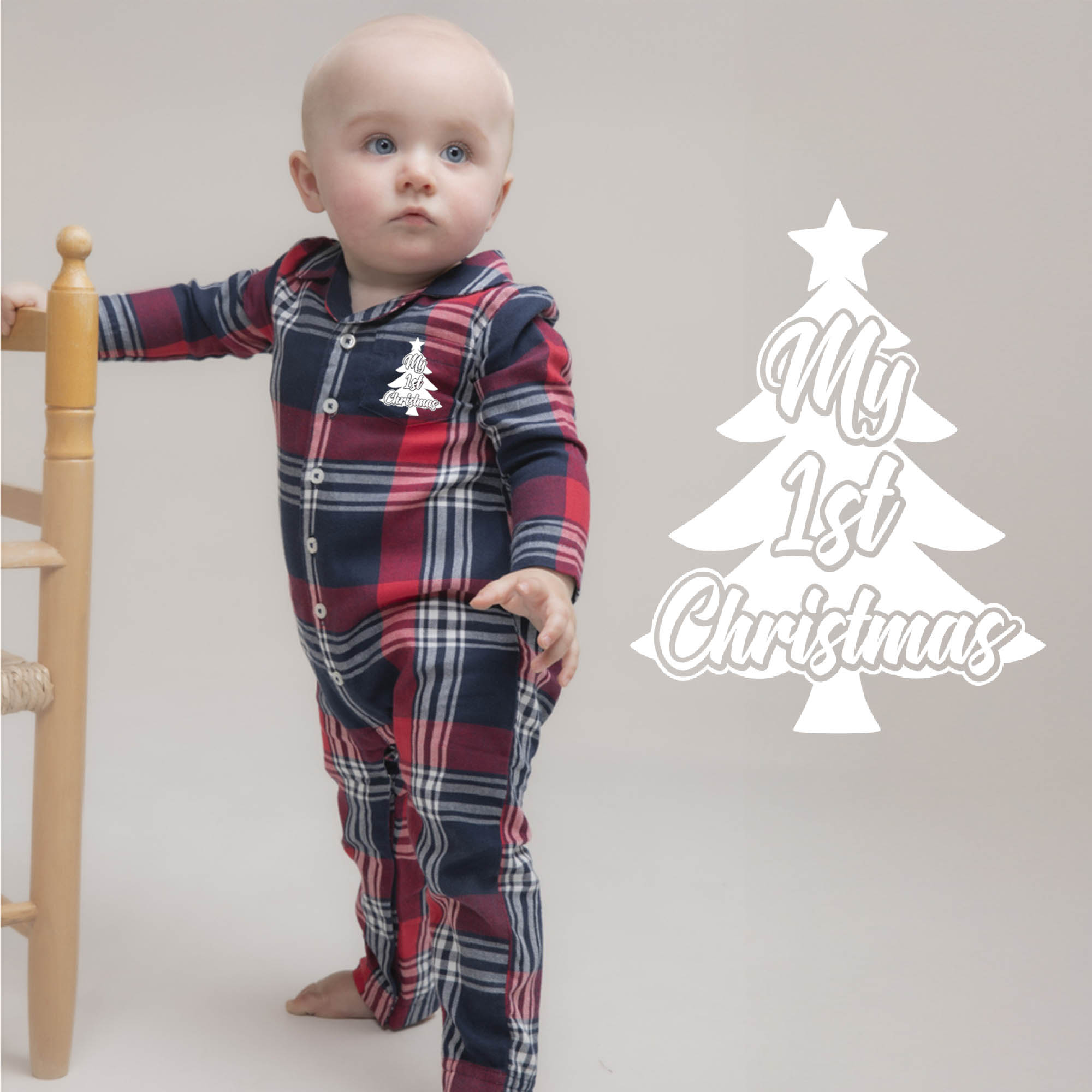 baby1st2 Baby's first Christmas romper suit - Christmas Onesie