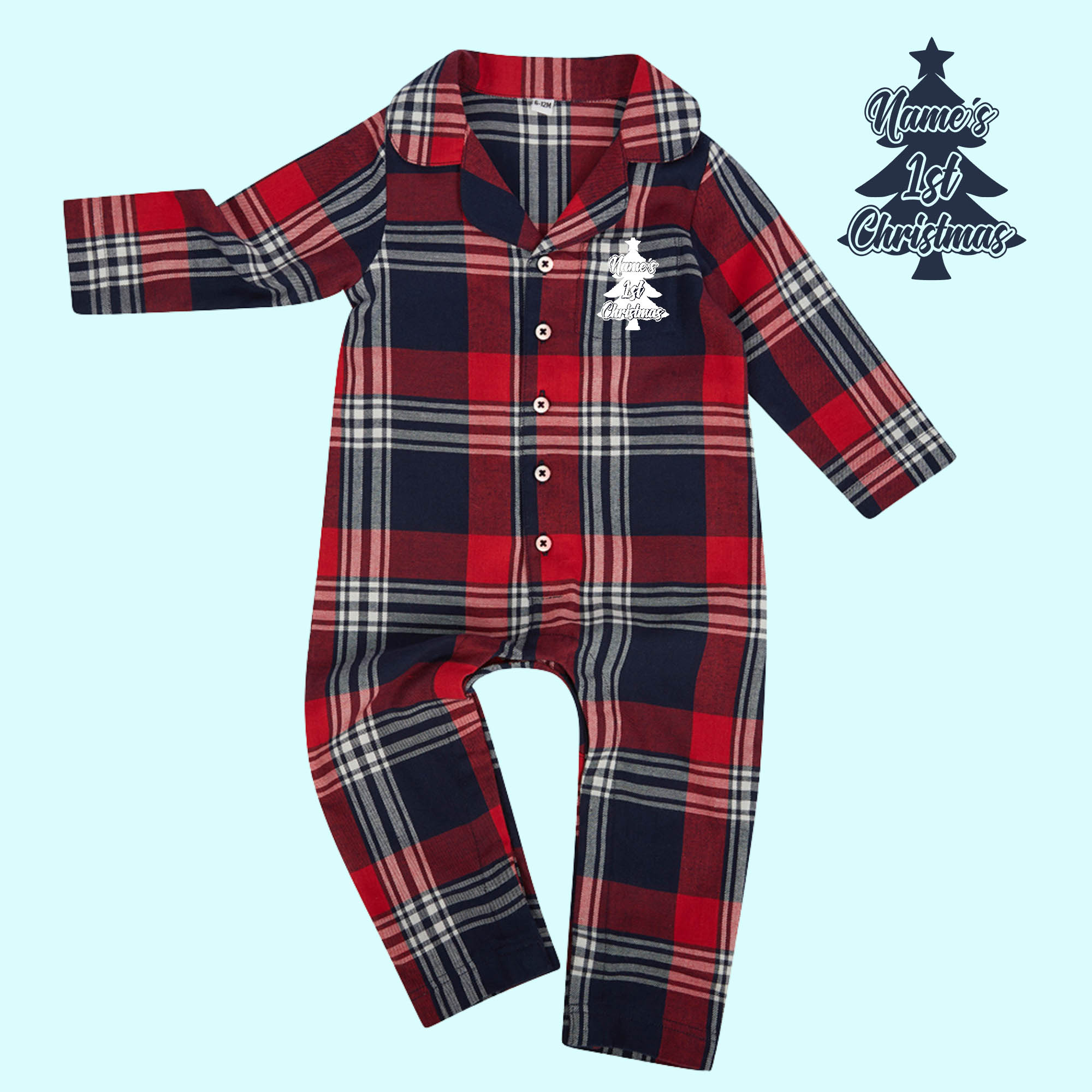 baby1st3 Baby's first Christmas romper suit - Christmas Onesie