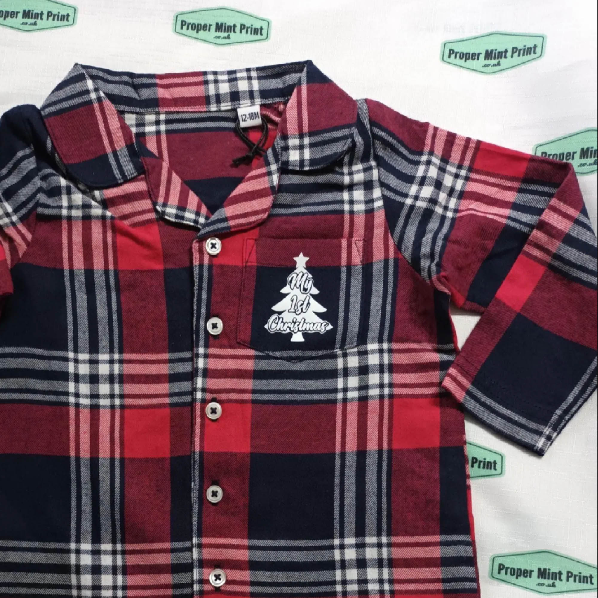 baby1st4 Baby's first Christmas romper suit - Christmas Onesie