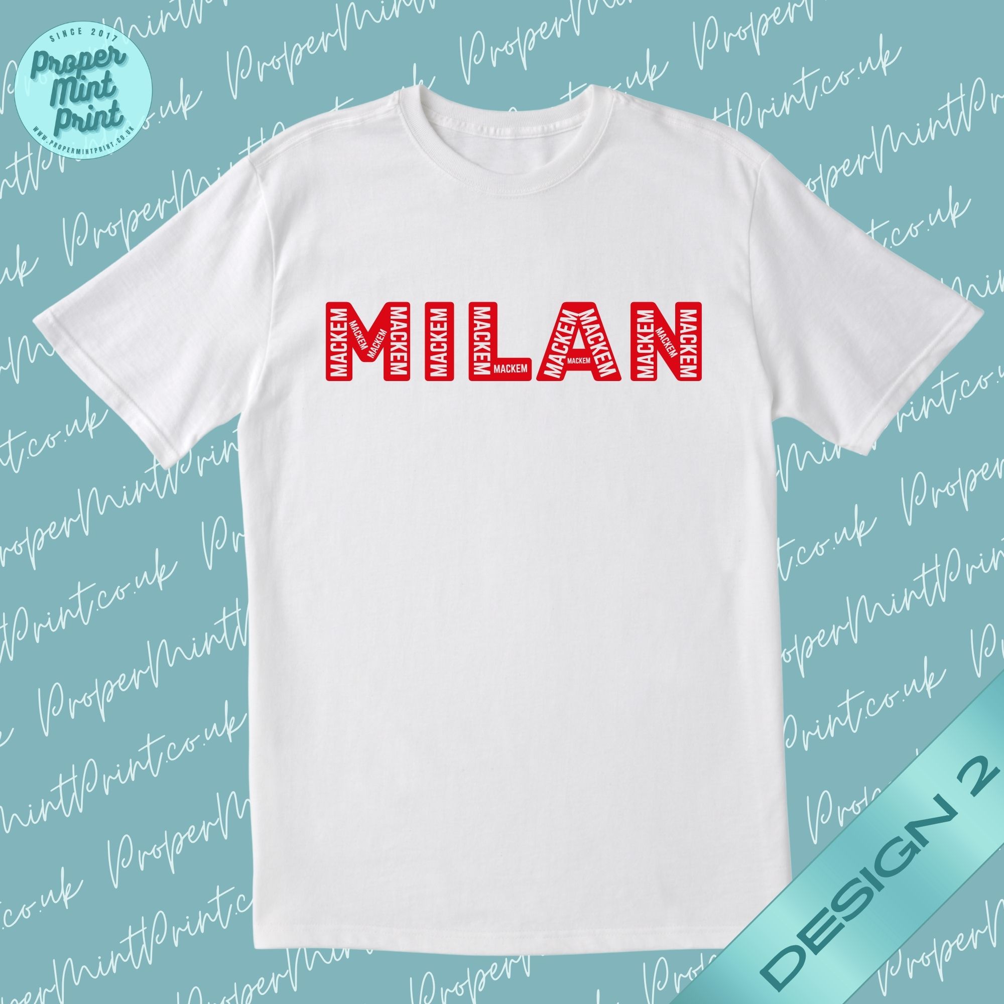 12 Mackem in Milan Tshirt -Various Styles