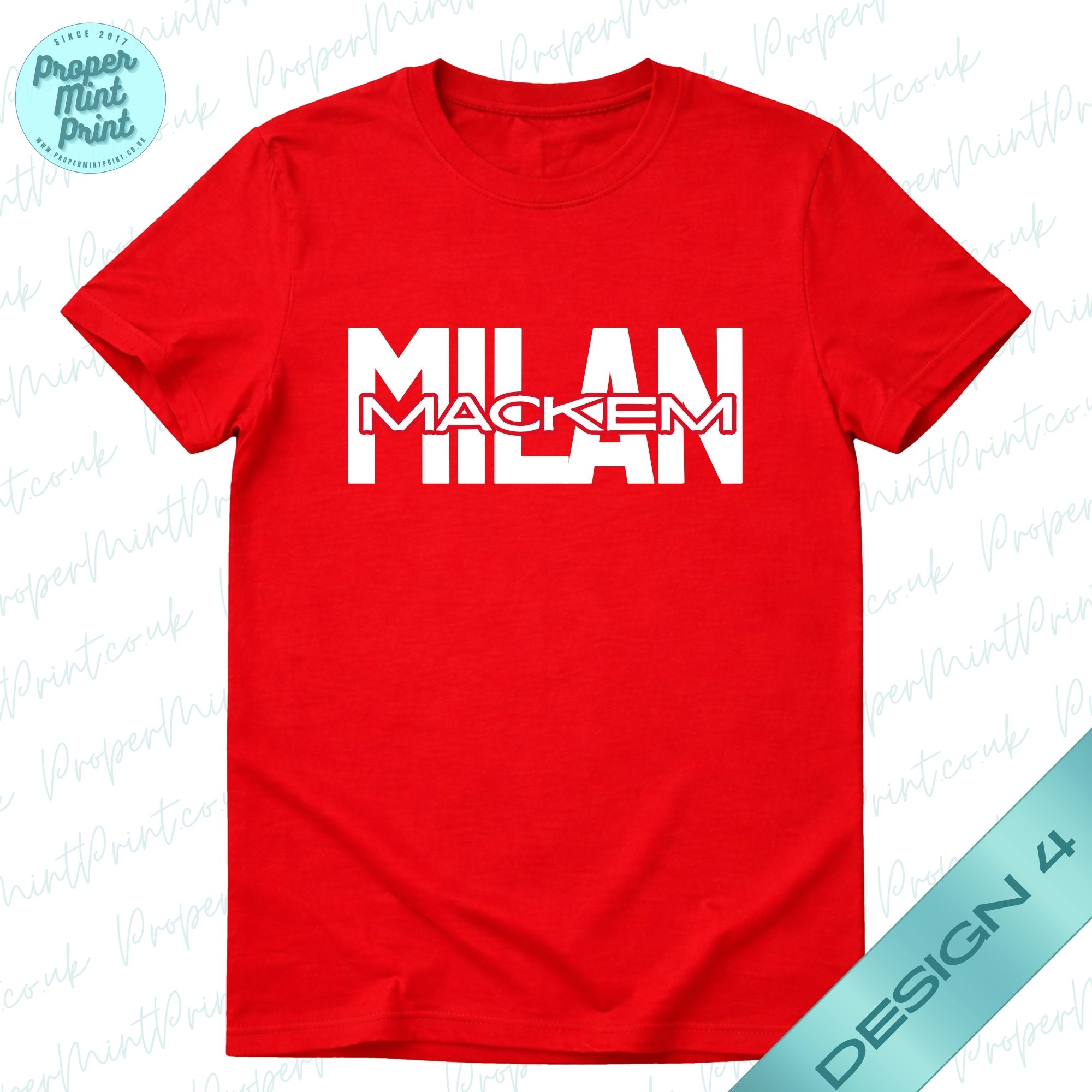 4 Mackem in Milan Tshirt -Various Styles